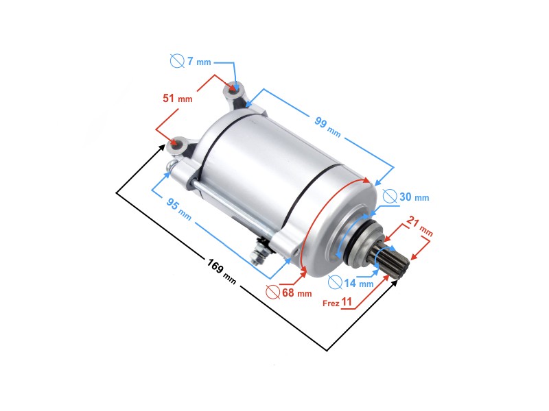 Starter ATV Bashan 11 teeth
