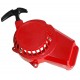 Engine cover - cutter for Pocket Bike moped, aluminum, red