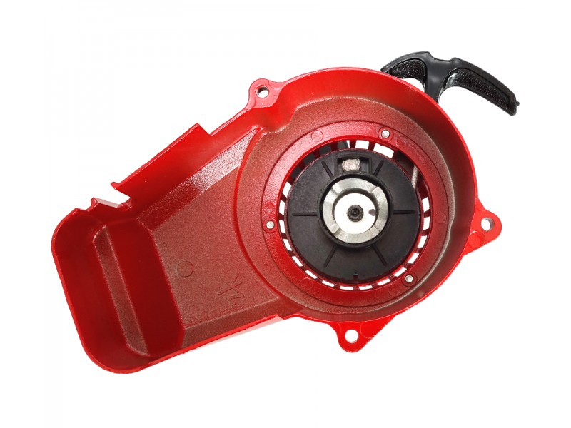Engine cover - cutter for Pocket Bike moped, aluminum, red