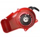 Engine cover - cutter for Pocket Bike moped, aluminum, red