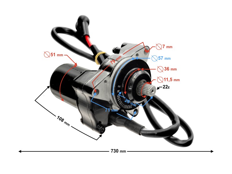 Starter for Moretty 125cc engine