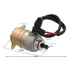 Starter Moretti for 4T 125cc scooter, 9 teeth