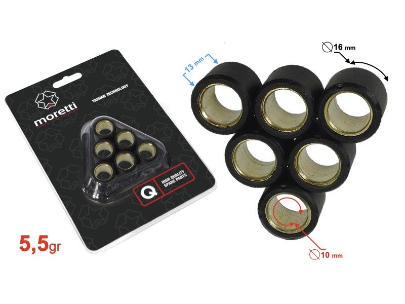 Variator rollers (5.5gr) for 4T scooter Variator rollers (5.5gr) for 4T scooter