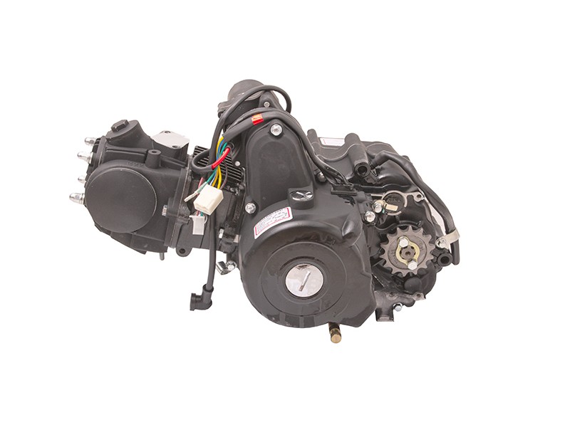 horizontal engine 70cc 4T with manual moped gearbox, black