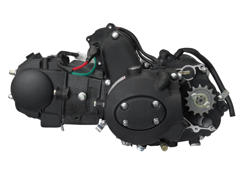 Horizontal engine 125cc for 4T motorcycle with manual gearbox