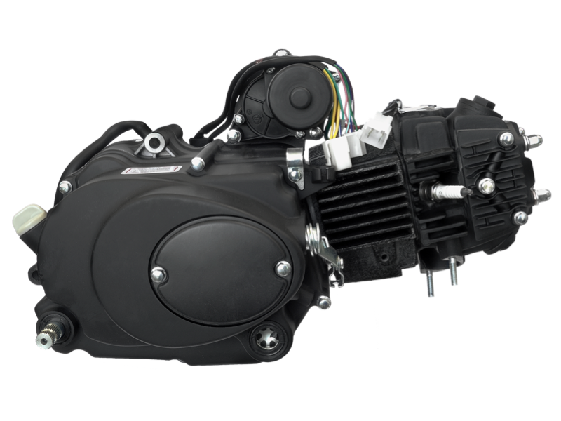 Horizontal engine 125cc for 4T motorcycle with manual gearbox