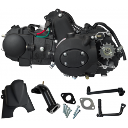 Horizontal engine 125cc for 4T motorcycle with manual gearbox