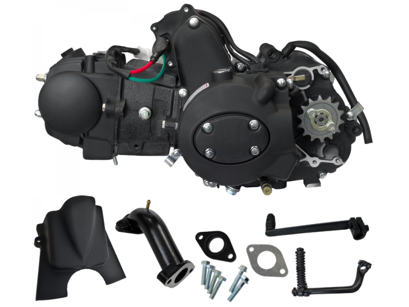 Horizontal engine 125cc for 4T motorcycle with manual gearbox