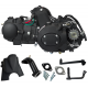 Horizontal engine 125cc for 4T motorcycle with manual gearbox