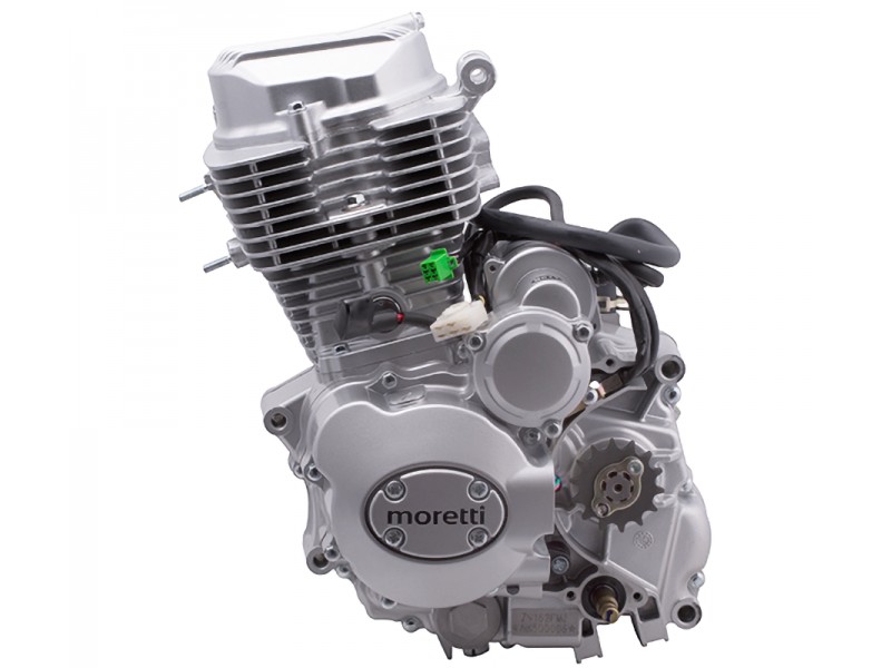 Vertical Moretti engine 162FMJ, 150cc 4T, 5 speed manual, silver Vertical Moretti engine 162FMJ, 150cc 4T, 5 speed manual, silver
