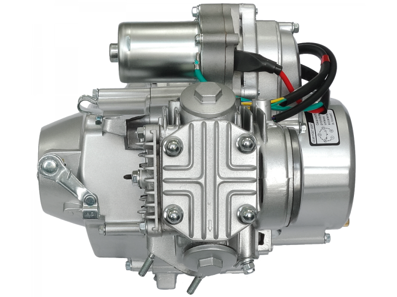 Horizontal engine 139FMB, 50cc 4T, 4 speed manual, silver, old covers