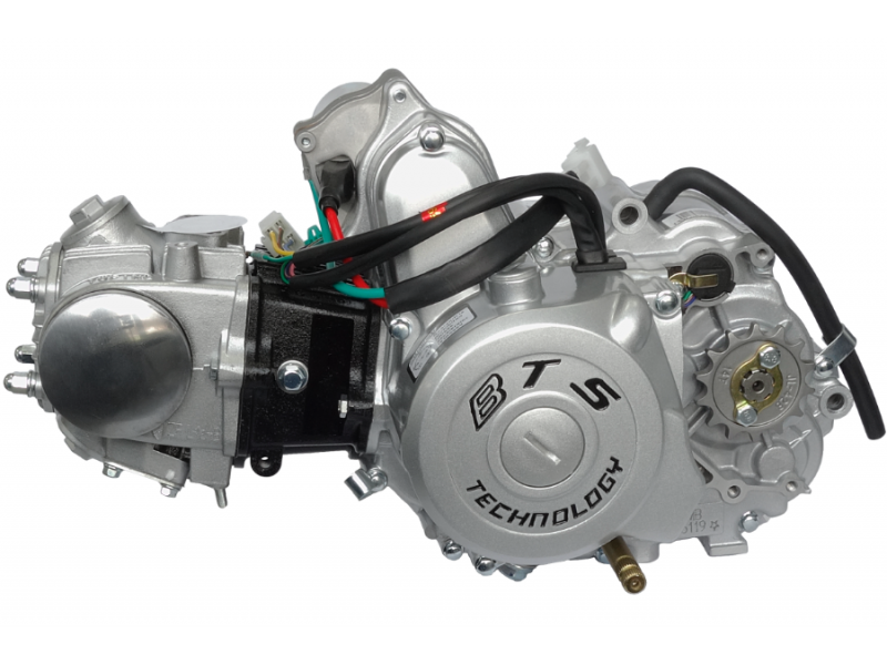 Horizontal engine 139FMB, 50cc 4T, 4 speed manual, silver, old covers