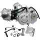 Horizontal engine 139FMB, 50cc 4T, 4 speed manual, silver, old covers