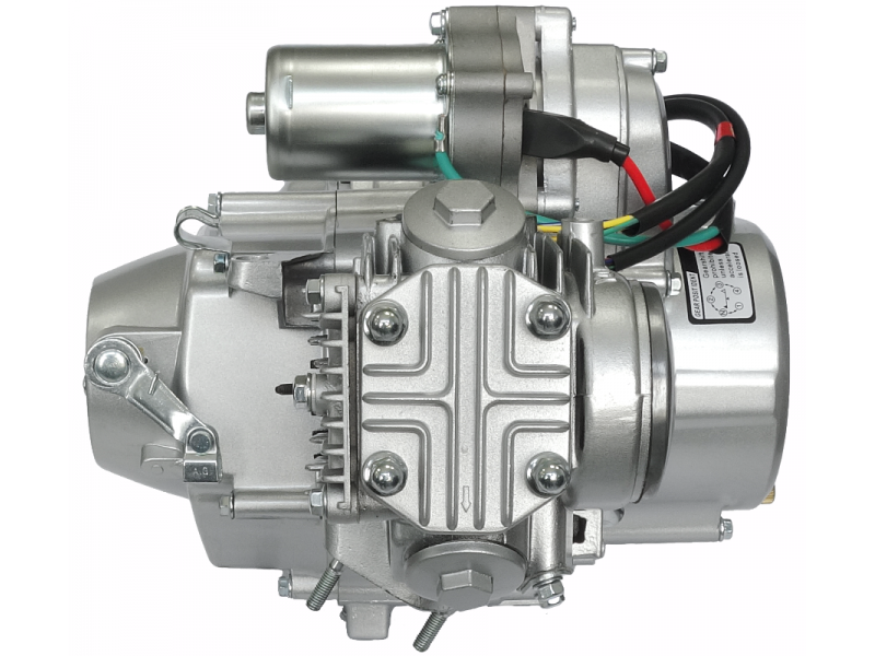 Horizontal engine 139FMB, 70cc 4T, 4 speed manual, silver, old covers