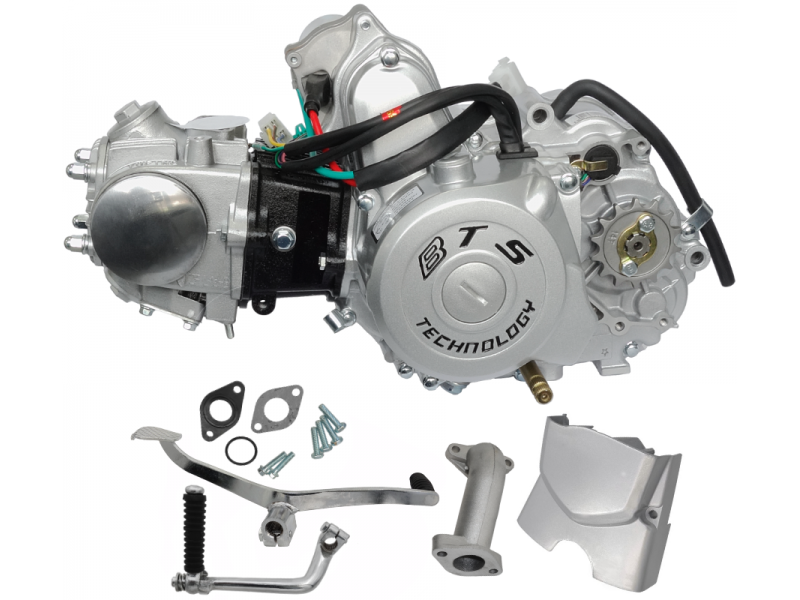 Horizontal engine 139FMB, 70cc 4T, 4 speed manual, silver, old covers