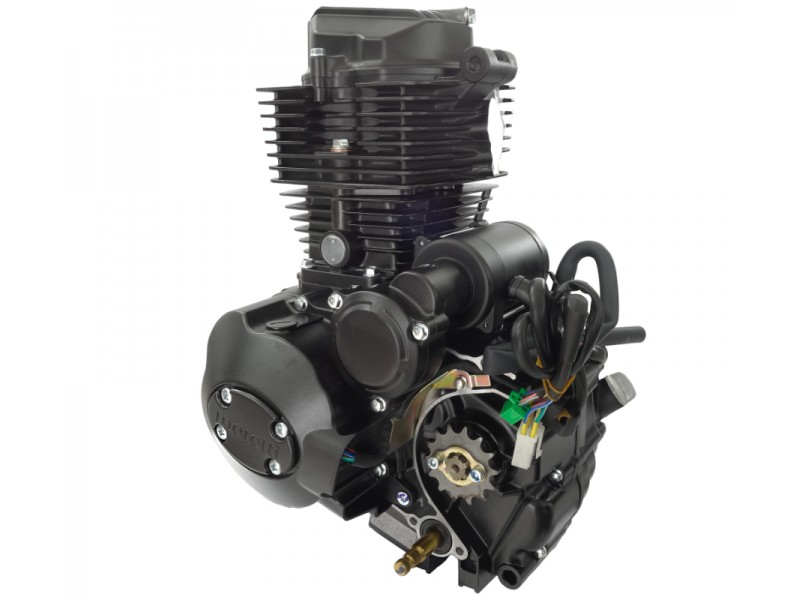Vertical Moretti engine 162FMJ, 175cc 4T, 5 speed manual, black