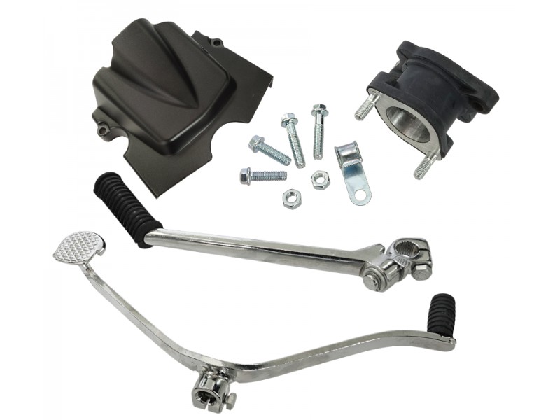 Vertical Moretti engine 162FMJ, 175cc 4T, 5 speed manual, black