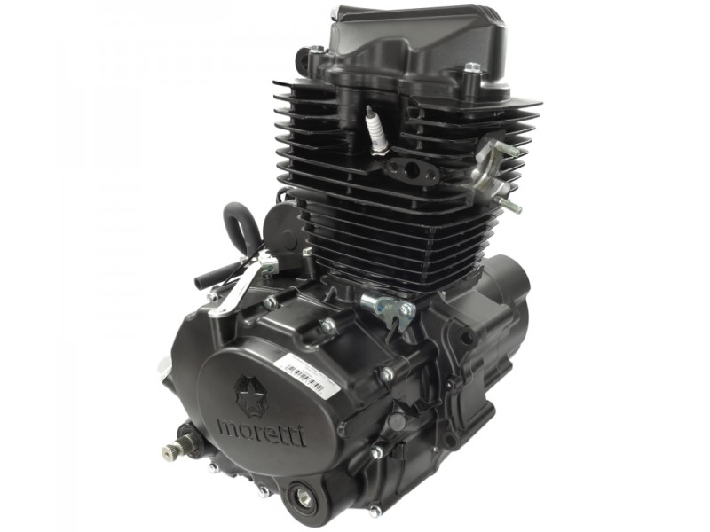 Vertical Moretti engine 162FMJ, 175cc 4T, 5 speed manual, black