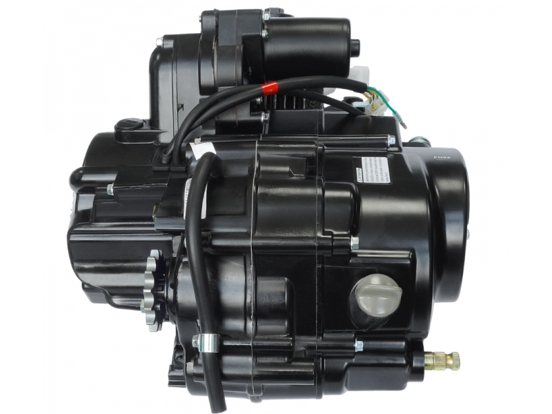 Horizontal engine 70cc 4T with manual gearbox for moped, black, new covers (without oil)