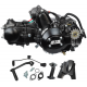 Horizontal engine 70cc 4T with manual gearbox for moped, black, new covers (without oil)
