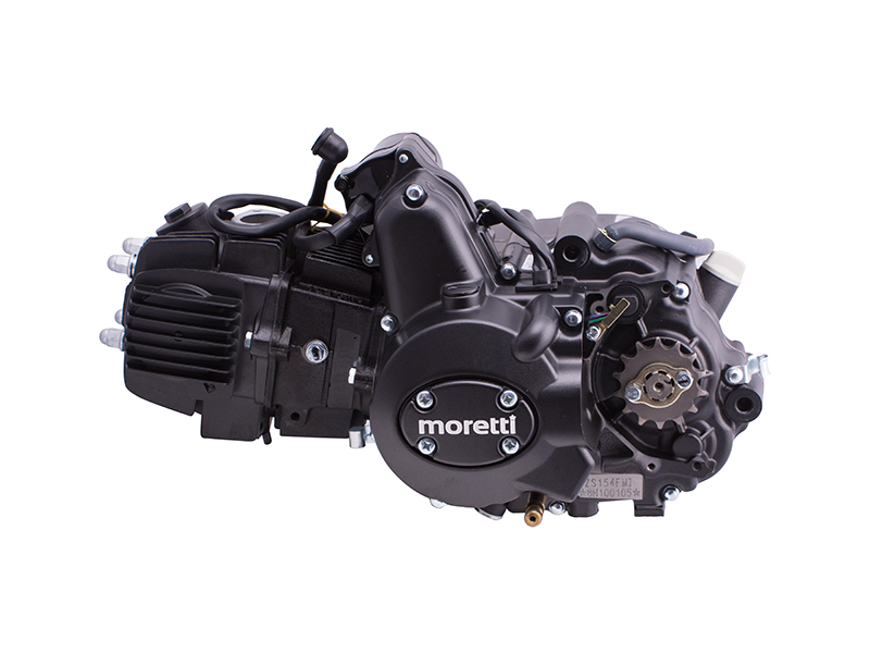Horizontal Moretti engine 154FMI, 125cc 4T , 4 speed, automatic, black