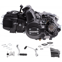 Horizontal Moretti engine 154FMI, 125cc 4T , 4 speed, automatic, black