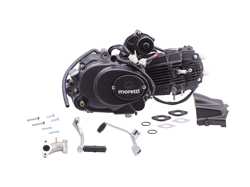 Horizontal Moretti engine 154FMI, 125cc 4T , 4 speed, automatic, black