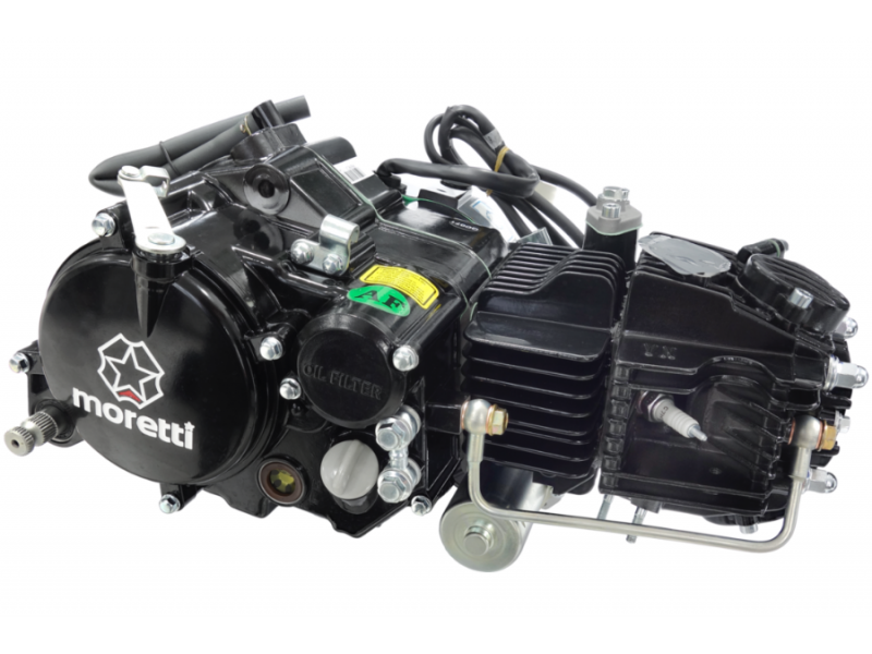 Horizontal engine Moretti 1P60FMJ, 150cc 4T, 4-speed manual, black with starter