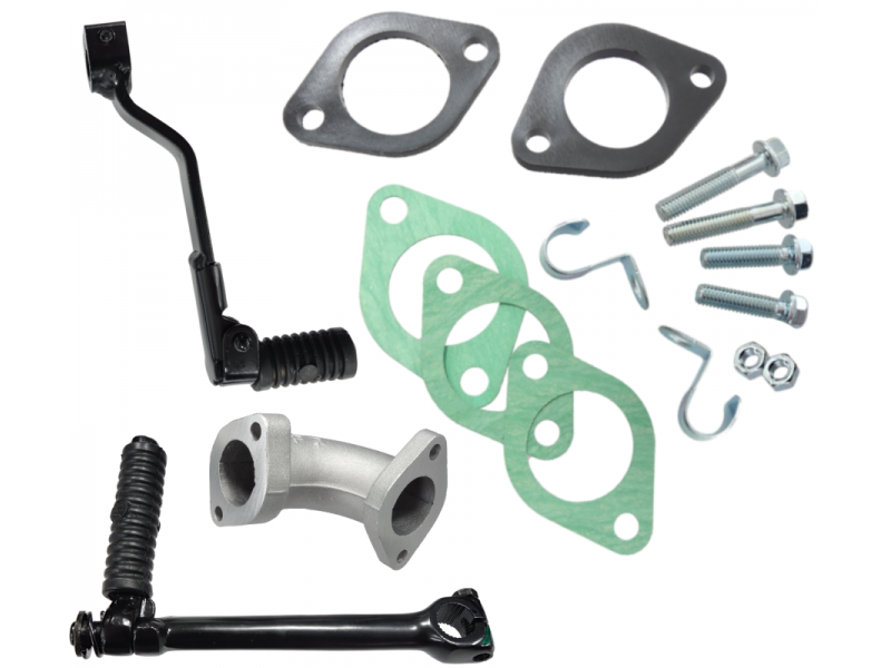 Engine Moretti horizontal 1P56FMJ, 140cc, 4-speed manual, black