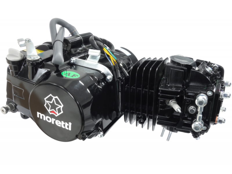 Engine Moretti horizontal 1P56FMJ, 140cc, 4-speed manual, black