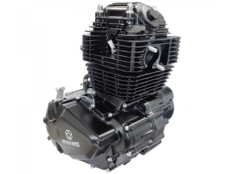 Vertical Moretti engine 250cc, 6-speed manual black