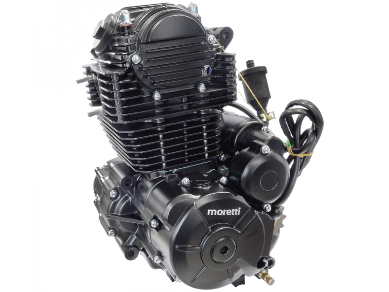 Vertical Moretti engine 250cc, 6-speed manual black