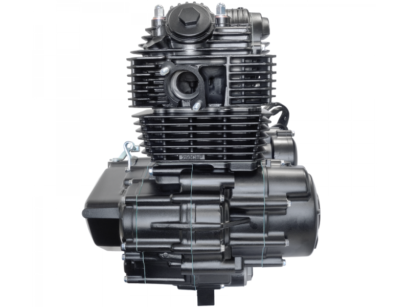Vertical Moretti engine 250cc, 6-speed manual black