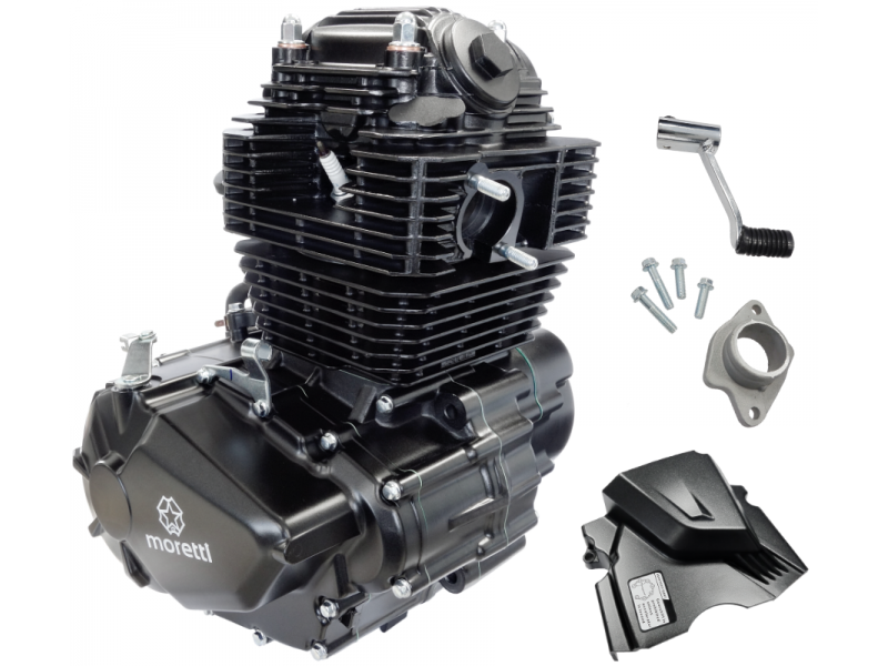 Vertical Moretti engine 250cc, 6-speed manual black