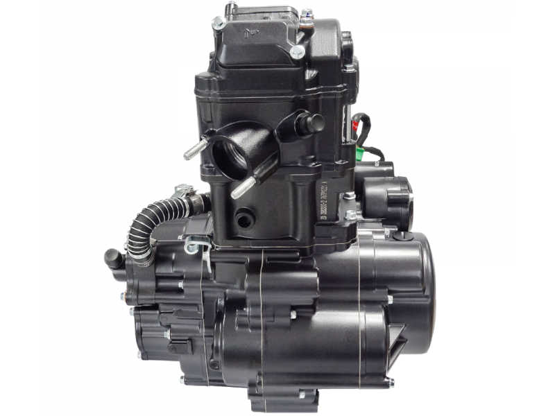 Moretti vertical 300cc 4T engine, 5-speed manual, black