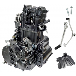 Moretti vertical 300cc 4T engine, 5-speed manual, black
