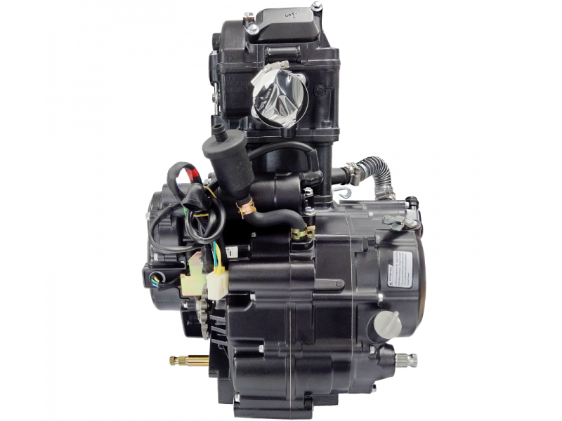 Moretti vertical 300cc 4T engine, 5-speed manual, black
