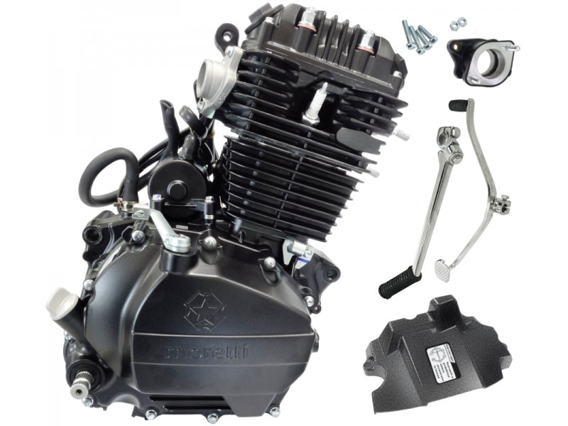 Vertical Moretti engine 250cc 4T, 5-speed manual black Vertical Moretti engine 250cc 4T, 5-speed manual black