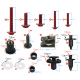 Universal Aluminium Fairing Screws Red