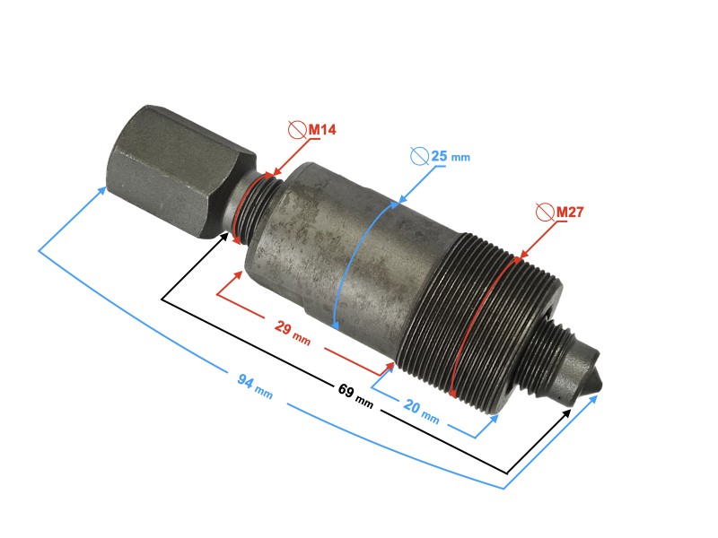 Magnetic wheel puller for 50cc 2T scooter (left thread)