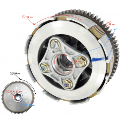 Clutch set. for Moretti vertical 162FMJ, 150cc 4T 5-speed manual engine