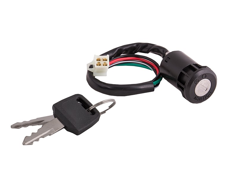 Ignition switch with female end for ATV (4 cables 300mm) Ignition switch with female end for ATV (4 cables 300mm)