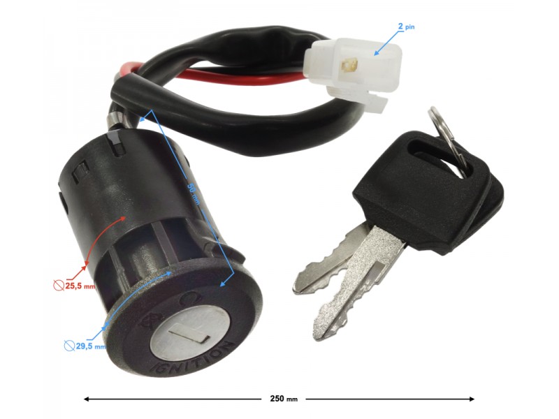 Ignition station male ending 2 pins
