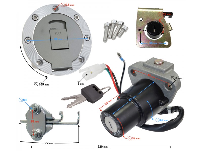 Ignition switch for Pro 50 moped