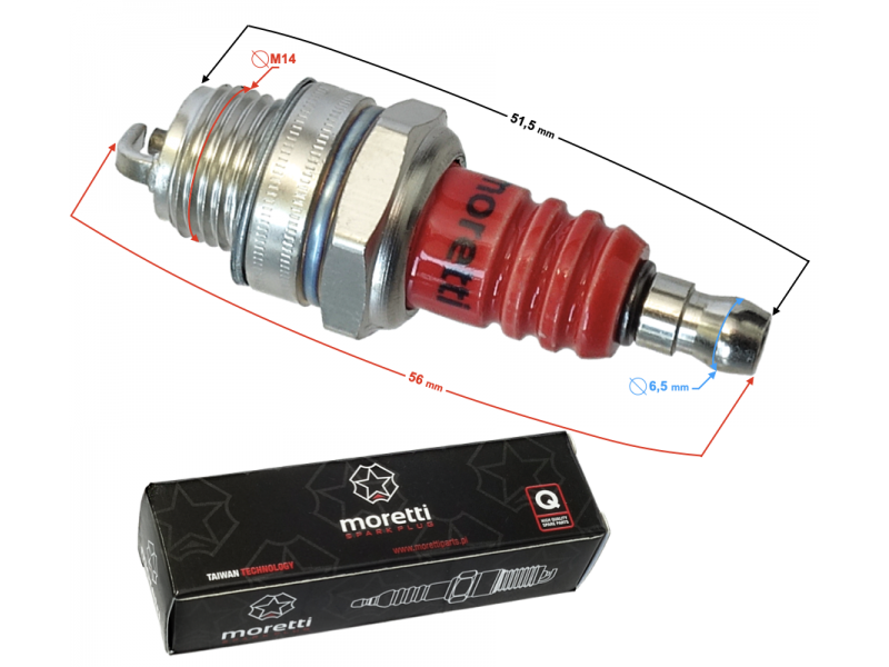 Spark plug BM6A Pocket, red