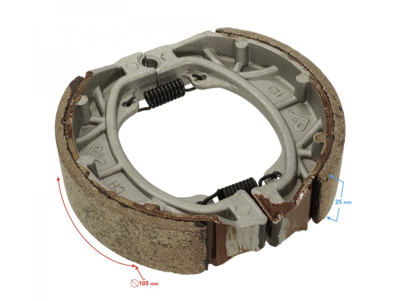 Front brake shoes for Ranger Classic moped