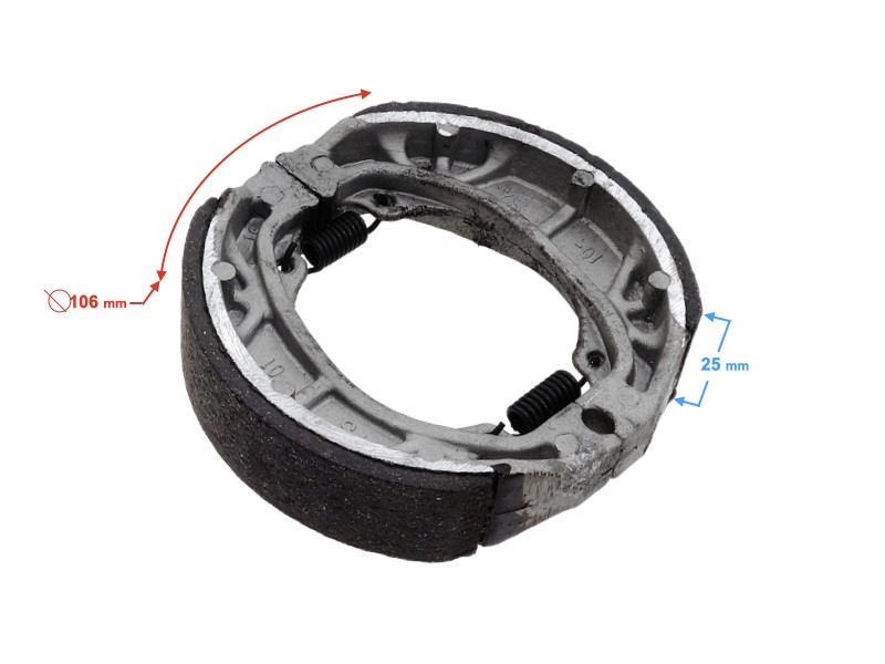 FRont brake shoes for Ranger Classic (E4) moped
