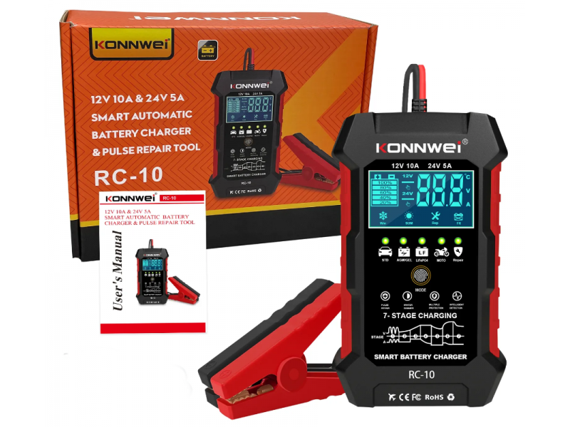 Charger all types of batteries KONNWEI RC10
