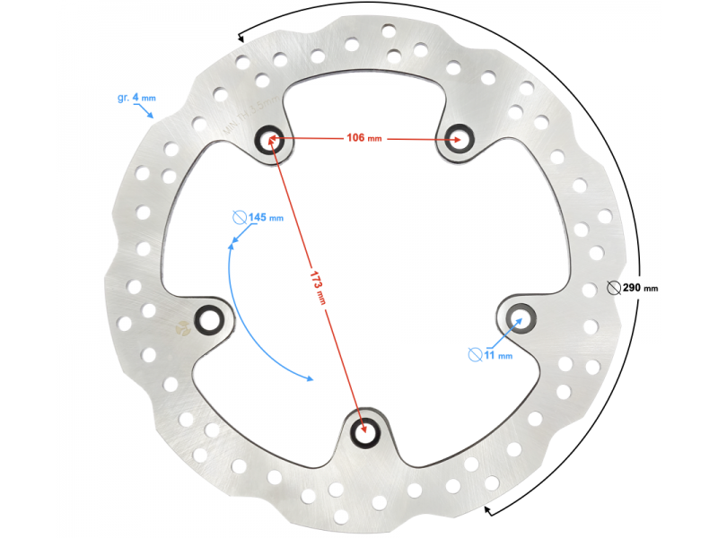 Front brake disc Naked 50