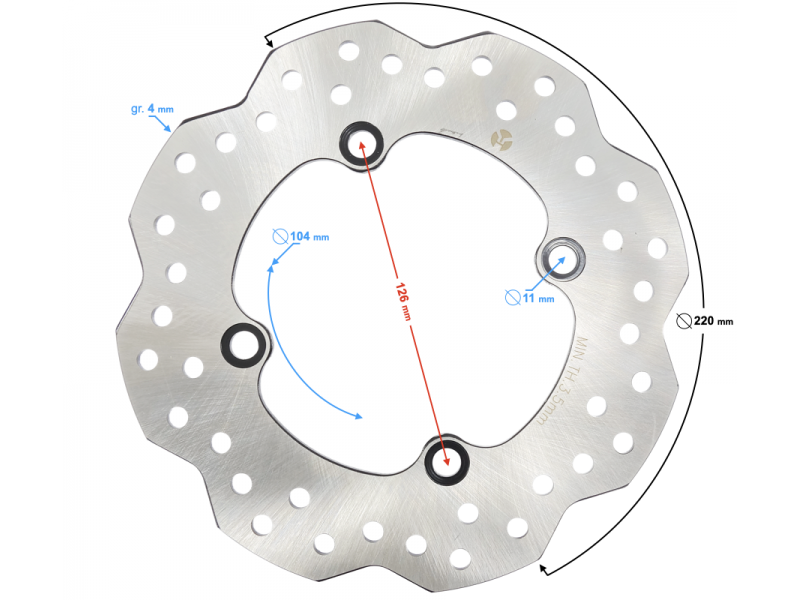 Rear brake disc Naked 50